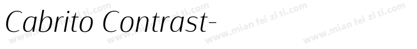 Cabrito Contrast字体转换